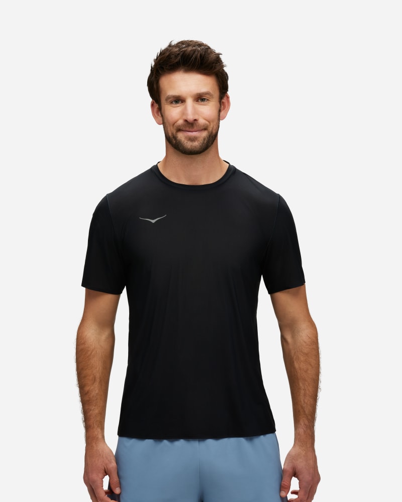 Тениска Hoka One One Airolite Running T-Shirt Черно | 1151071-BLK, 0