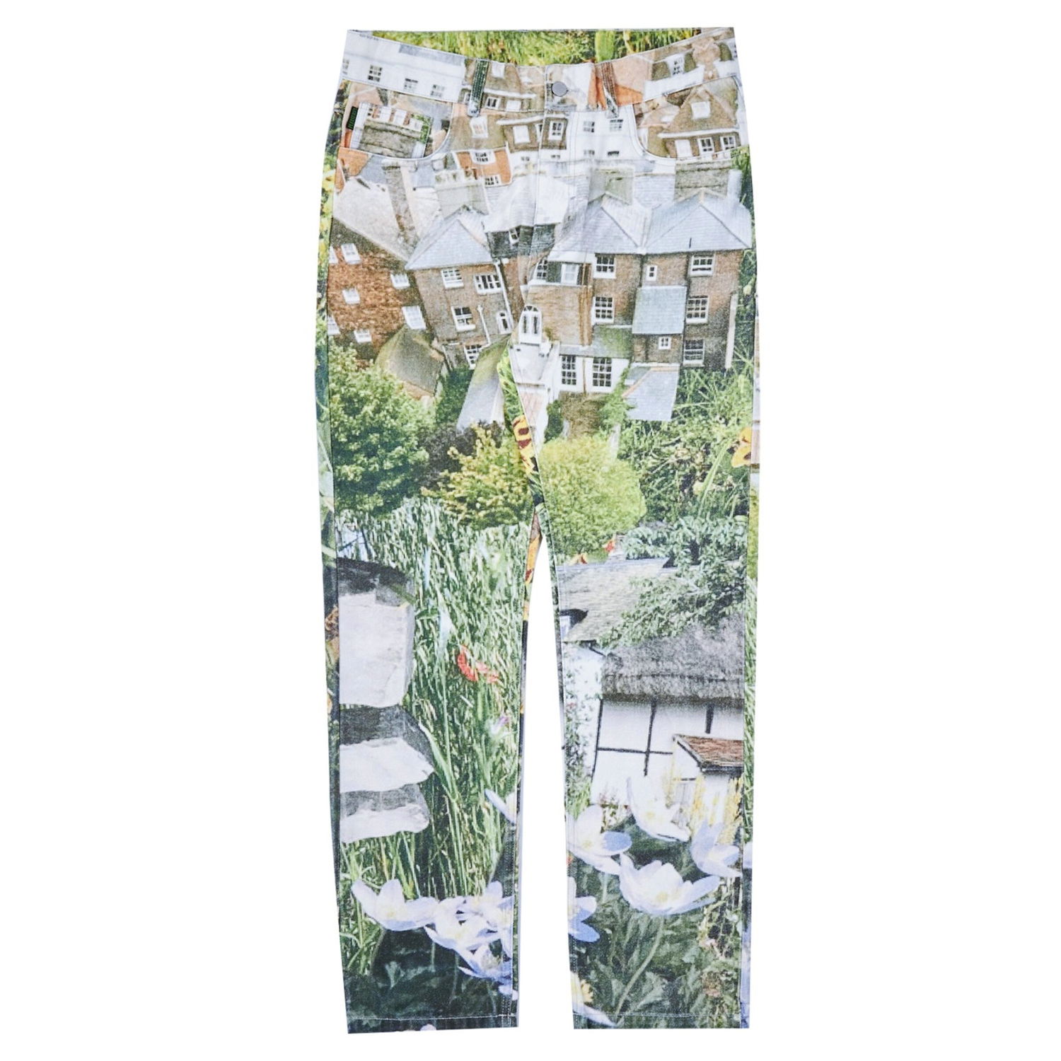 Дънки Pleasures Garden 5 Pocket Denim Pants Зелено | P22W042-MULTI, 0