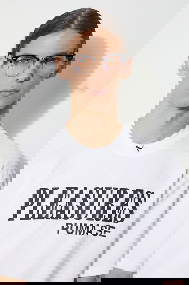 Тениска Puma PUMA x PLEASURES Typo Tee Бяло | 620878, 4