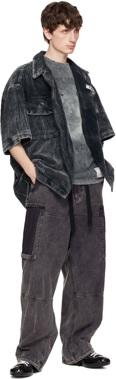Яке Maison MIHARA YASUHIRO MIHARA YASUHIRO Amateur Sewn Like Corduroy Short-Sleeve Shirt Сиво | A14SH084, 3