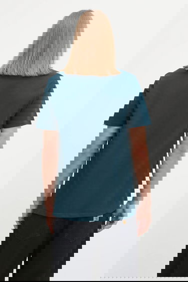 Тениска Carhartt WIP Short Sleeve Pocket T-Shirt Тюркоазено | I030434.0AUXX, 2