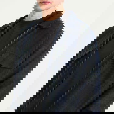 Яке BEAMS Mesh Check Shirt Jacket, Size Small Тъмно синьо | 1111-1286-147-79, 5