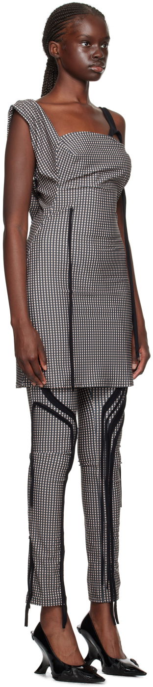 Pокля Ottolinger Ottolinger Plaid Mini Dress Черно | 501401, 1