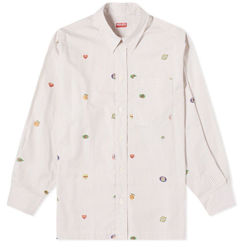 Риза KENZO Fruit Stickers Shirt Бежово | FE55CH5079A1-12