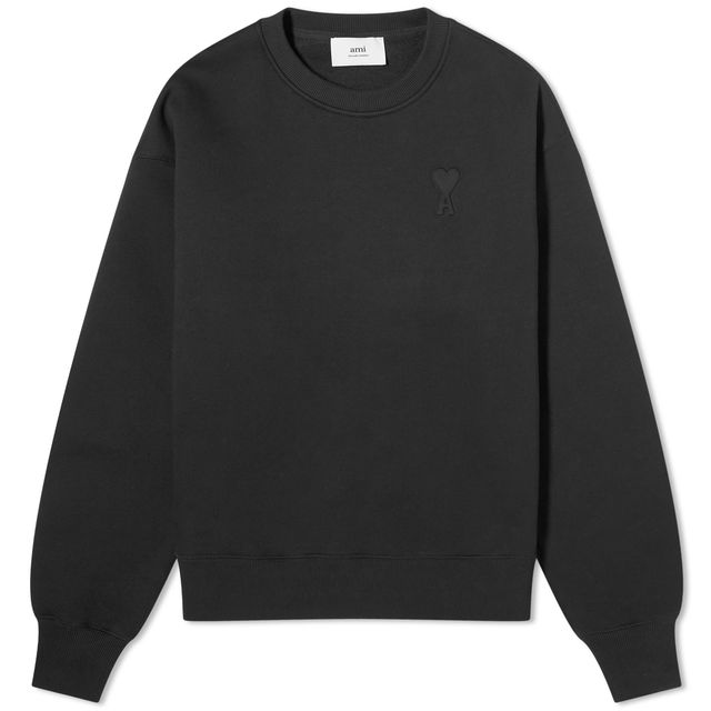 Paris Embossed Heart Crew Sweatshirt