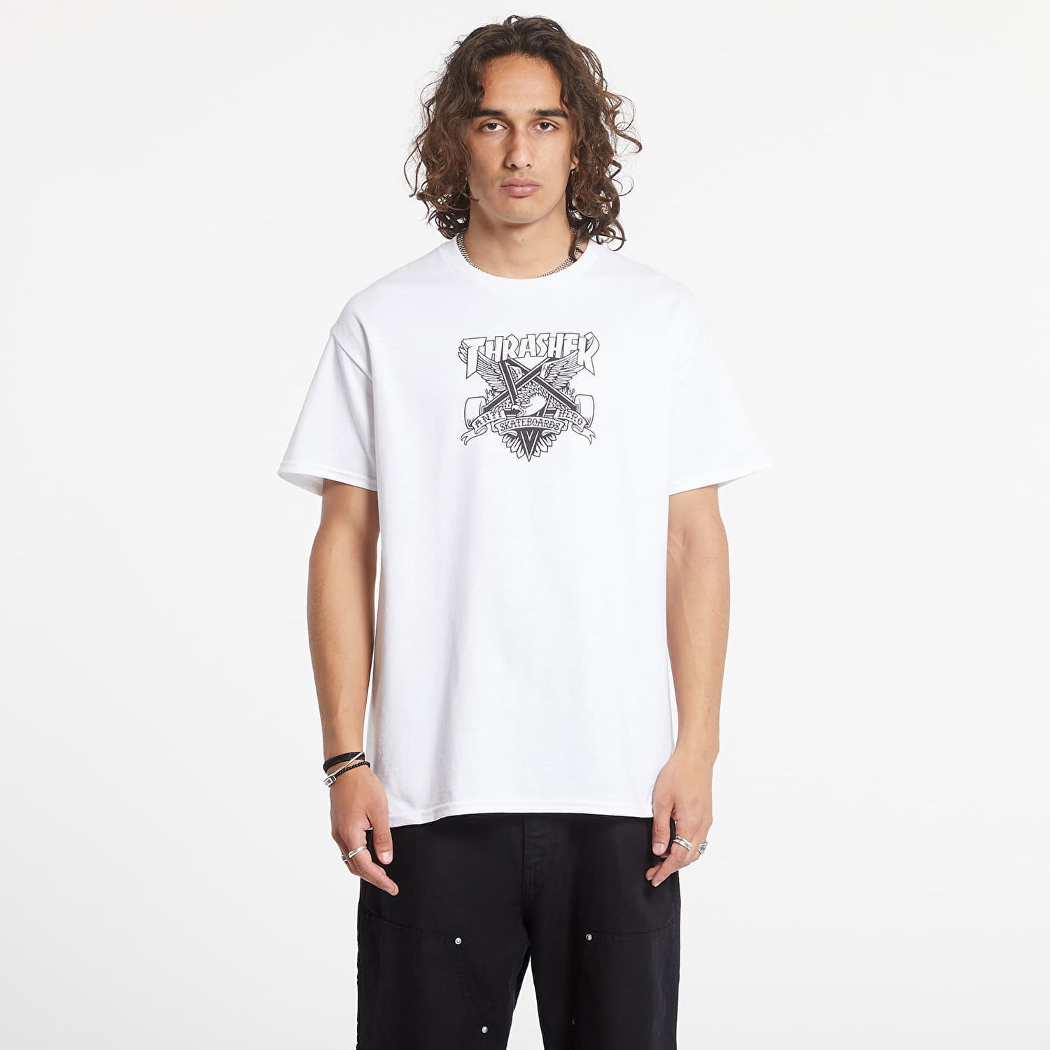 Тениска Thrasher T-Shirt Eaglegram White Бяло | 145514 White, 0