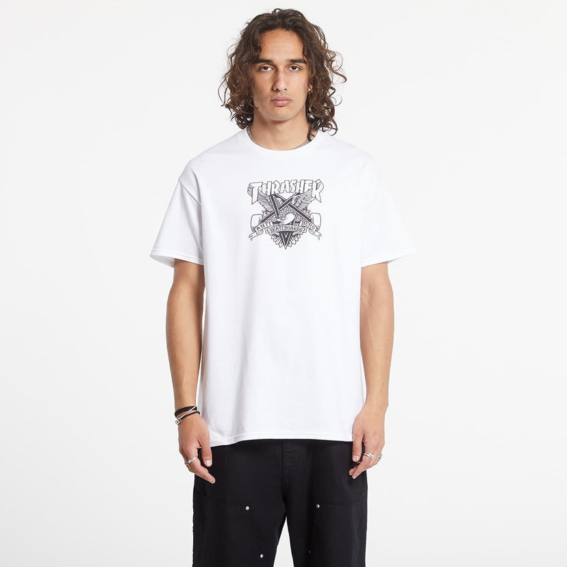 Тениска Thrasher T-Shirt Eaglegram White Бяло | 145514 White