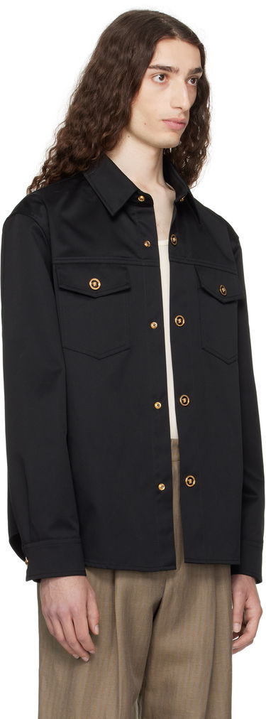 Риза Versace Versace Gabardine Overshirt Черно | 1017413_1A01718, 1