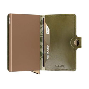 Портфейл Secrid Floral Embroidered Mini Cardholder Wallet Зелено | MSt-Olive, 3