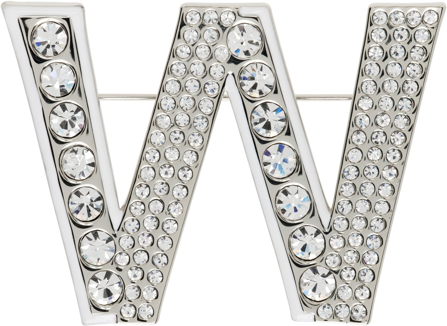 Значка Max Mara Weekend Max Mara Carella Crystal Letter W Brooch Металик | 2515751104600, 0
