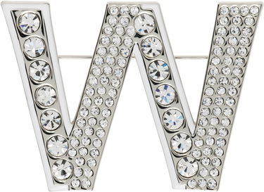 Значка Max Mara Weekend Max Mara Carella Crystal Letter W Brooch Металик | 2515751104600, 0