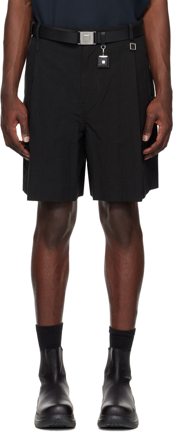 Къси панталони WOOYOUNGMI WOOYOUNGMI Men's Pleated Shorts Черно | W231PT31, 0