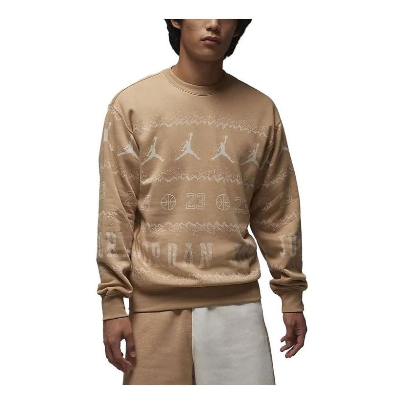 Пуловер Jordan Essential Holiday Fleece Crew Кафяво | FD7464-200