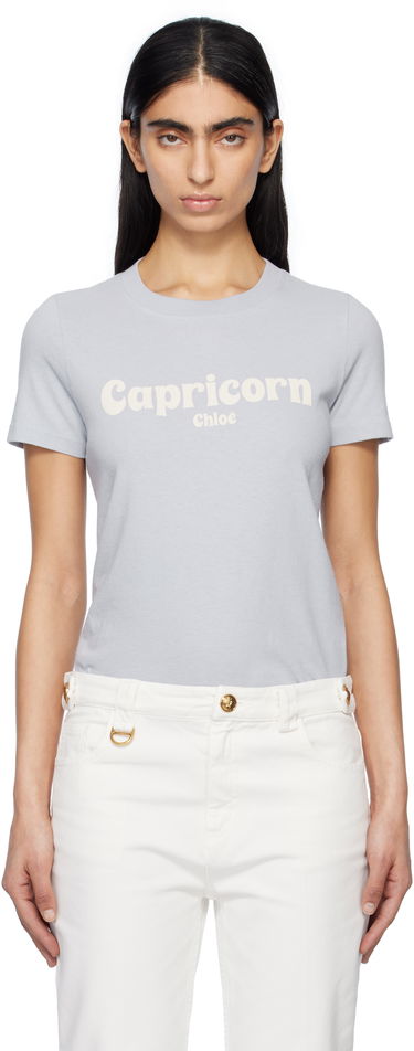 Тениска CHLOÉ Chloé Baby Fit 'Capricorn' T-Shirt Синьо | CH25SJH08186, 0