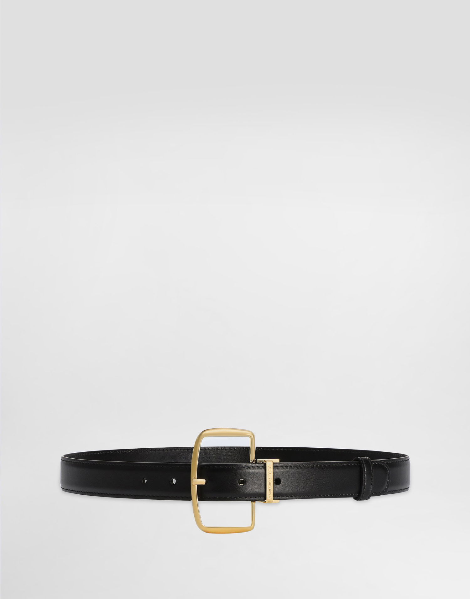 Колани Dolce & Gabbana Dolce & Gabbana Smooth Calfskin Belt with Square Buckle Черно | BE1666AW57680999, 0
