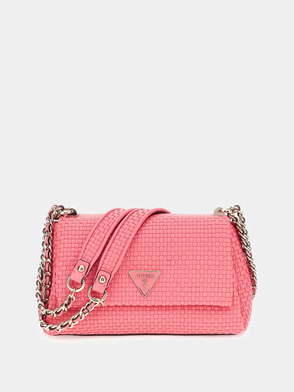 Дамска чанта GUESS Etel Woven Mini Crossbody Розово | HWWW9219210, 0