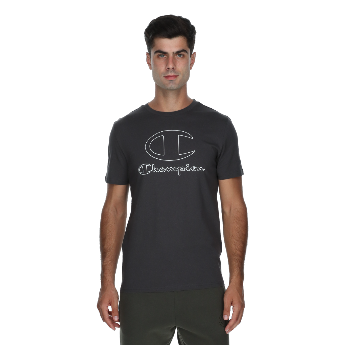 Тениска Champion Crewneck Logo T-Shirt Сиво | 222130-ES504, 0