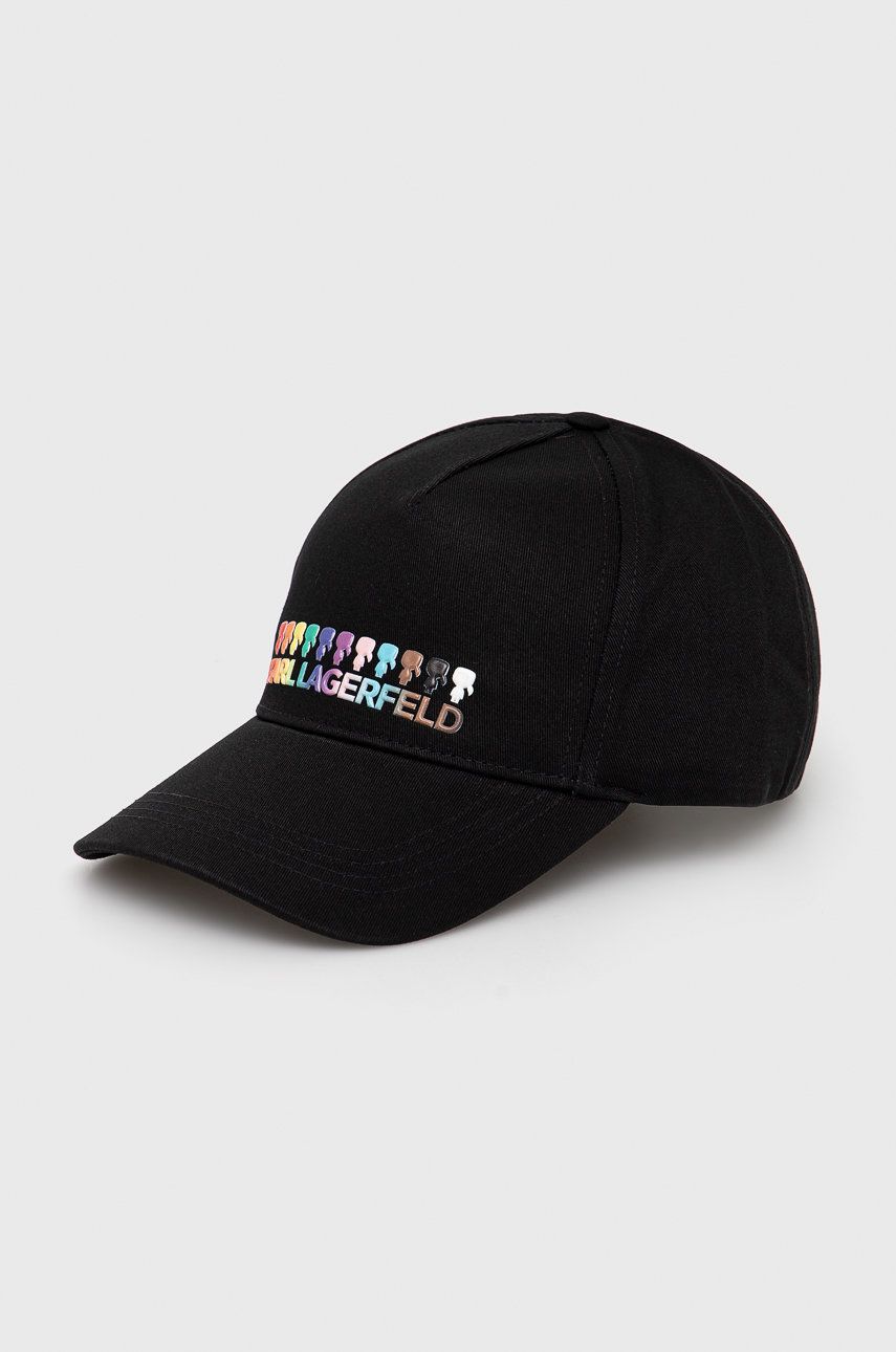 Шапка с козирка KARL LAGERFELD Love Cap Черно | 225W3404, 0