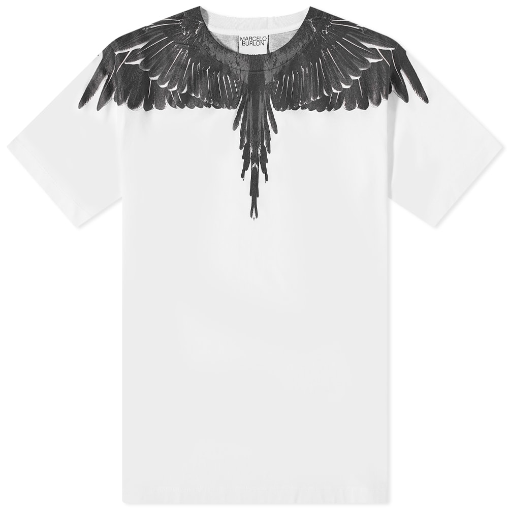 Тениска Marcelo Burlon Icons Wings Tee Бяло | CMAA018C99JER0010110, 0