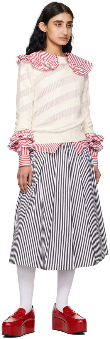 Пола Comme des Garçons Comme des Garçons Girl Striped Midi Skirt Многоцветен | NM-S006-051, 3