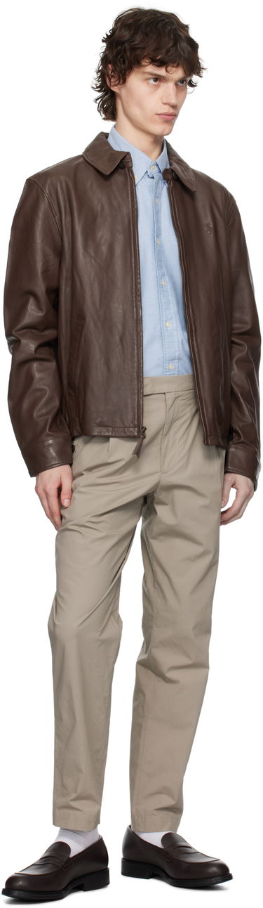 Яке Polo by Ralph Lauren Polo Ralph Lauren Zip Leather Jacket Кафяво | 710671431002, 3