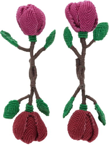 Домашен декор Chopova Lowena Rose Earrings Бургунди | 6227SE, 0