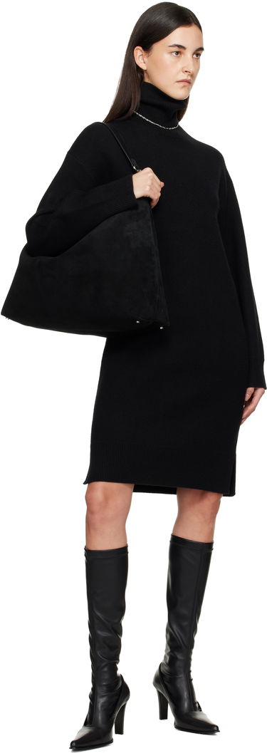 Pокля TOTEME Broad Turtleneck Minidress Черно | 254-WRD0264-YA0126, 3