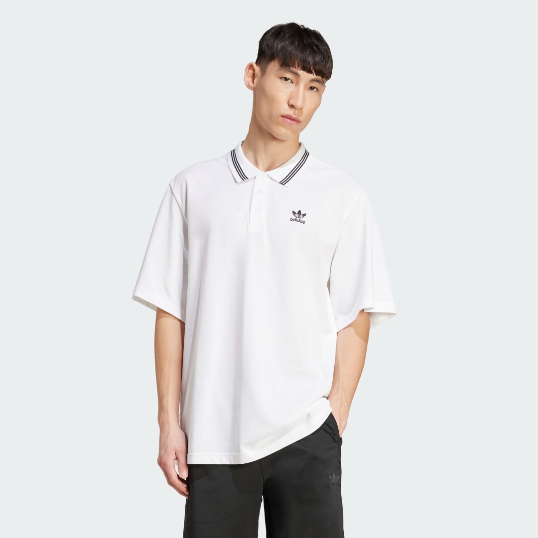 Поло тениска adidas Performance Adicolor Loose Polo Shirt Бяло | JW5898, 0