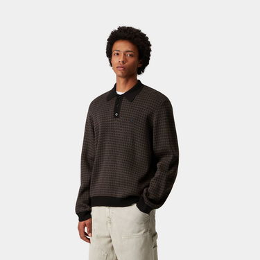 Поло тениска Carhartt WIP L/S Lowis Polo Houndstooth Многоцветен | I035395_10, 0
