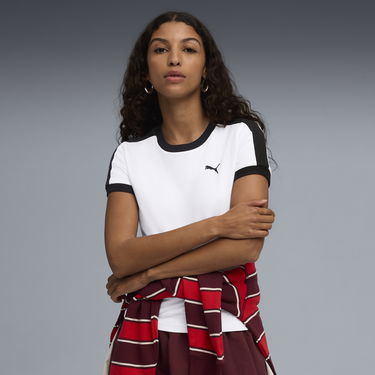 Тениска Puma T7 Slim-Fit T-Shirt Бяло | 632129_02, 0