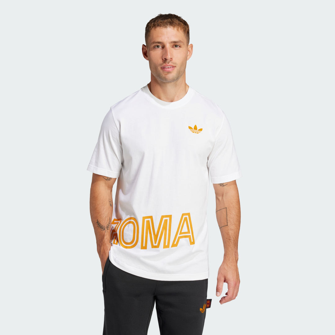 Тениска adidas Performance AS Roma Graphic T-Shirt Бяло | JJ2684, 0