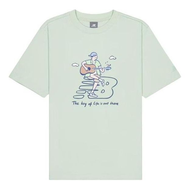 Тениска New Balance PK Guitar Graphic T-Shirt Зелено | NEE26021-MT