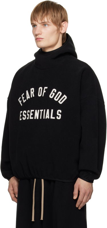 Суитчър Fear of God Fear of God ESSENTIALS Brushed Hoodie Черно | 202HO246410F, 3