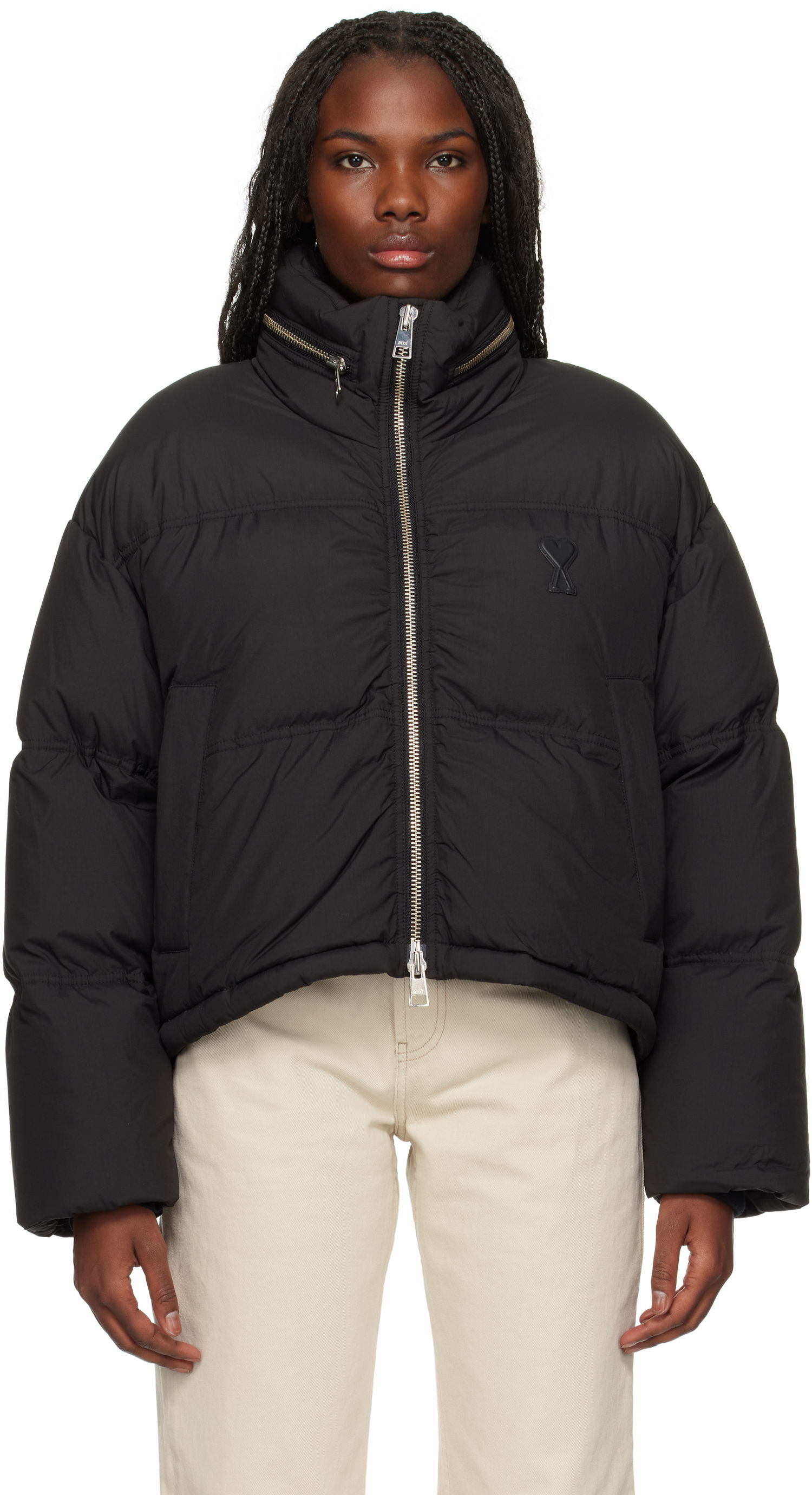 Пухо яке AMI Puffer Jacket Down Черно | FJK413.PA0009, 0