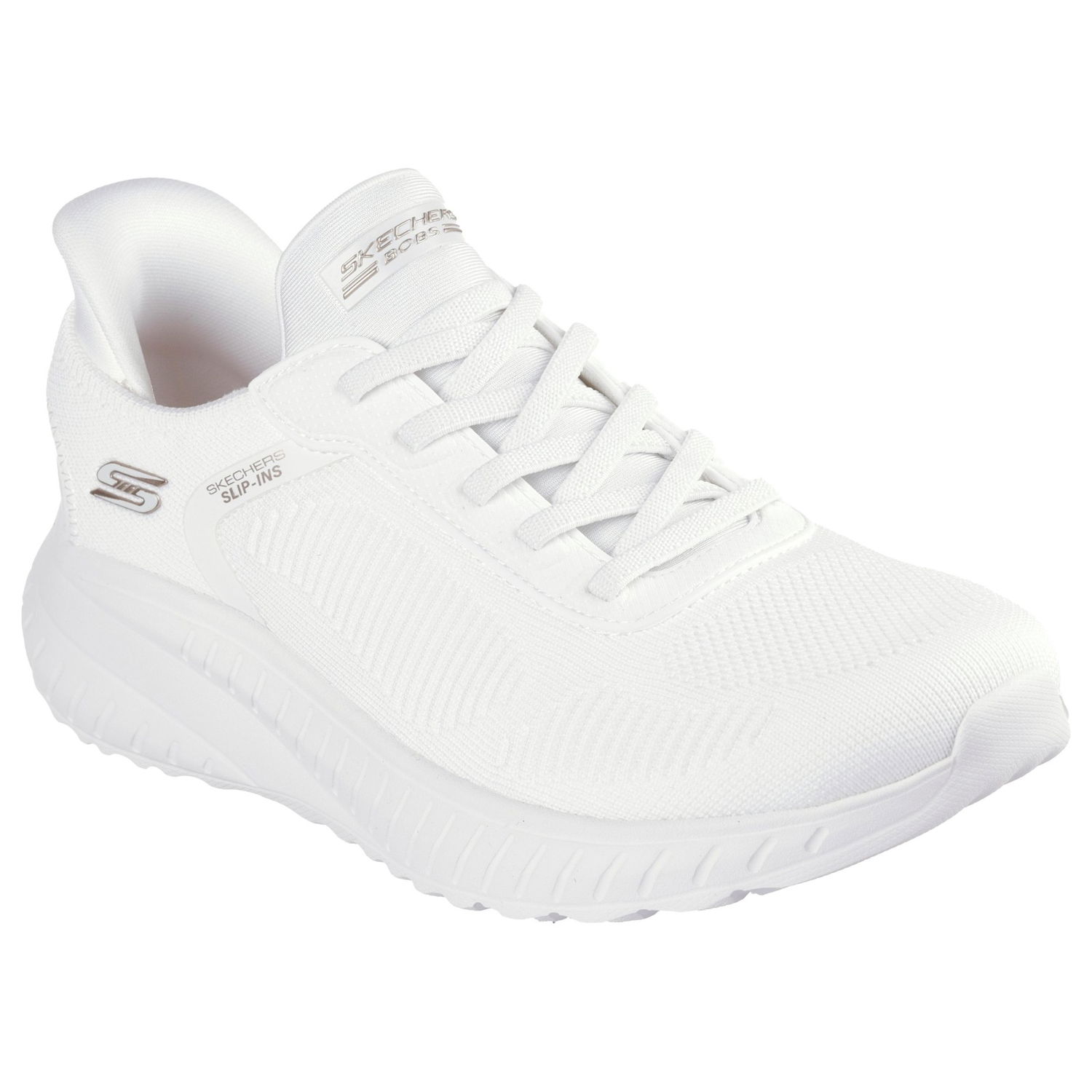 Кецове и обувки Skechers Bobs Squad Chaos Slip-Ins Бяло | 117497-OFWT, 0