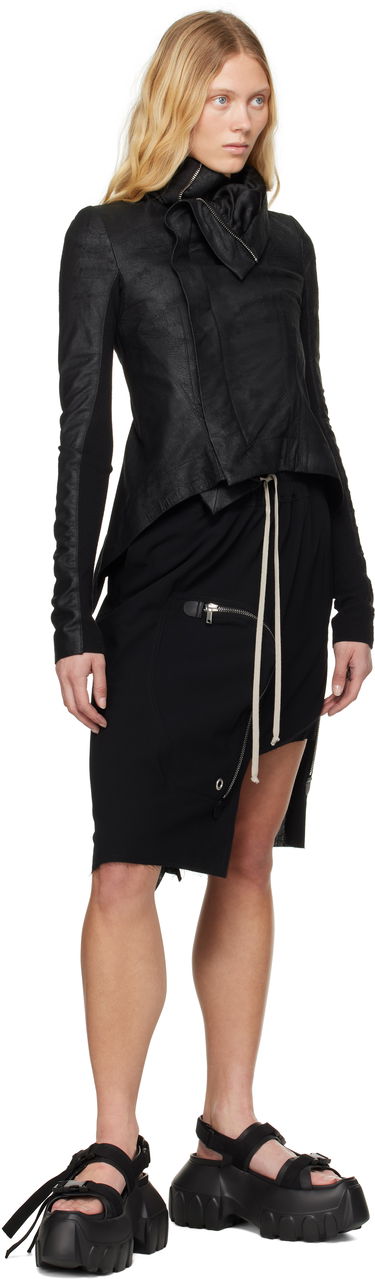 Къси панталони Rick Owens Rick Owens Black Hollywood Dracca Midi Skirt Черно | RP01E7341 WLP, 3