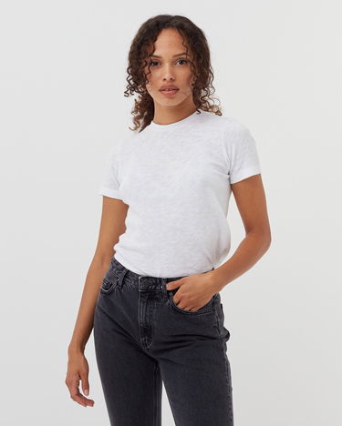 Тениска American Vintage WMNS Tee Round Collar Бяло | SON28GE24-BLANC, 2