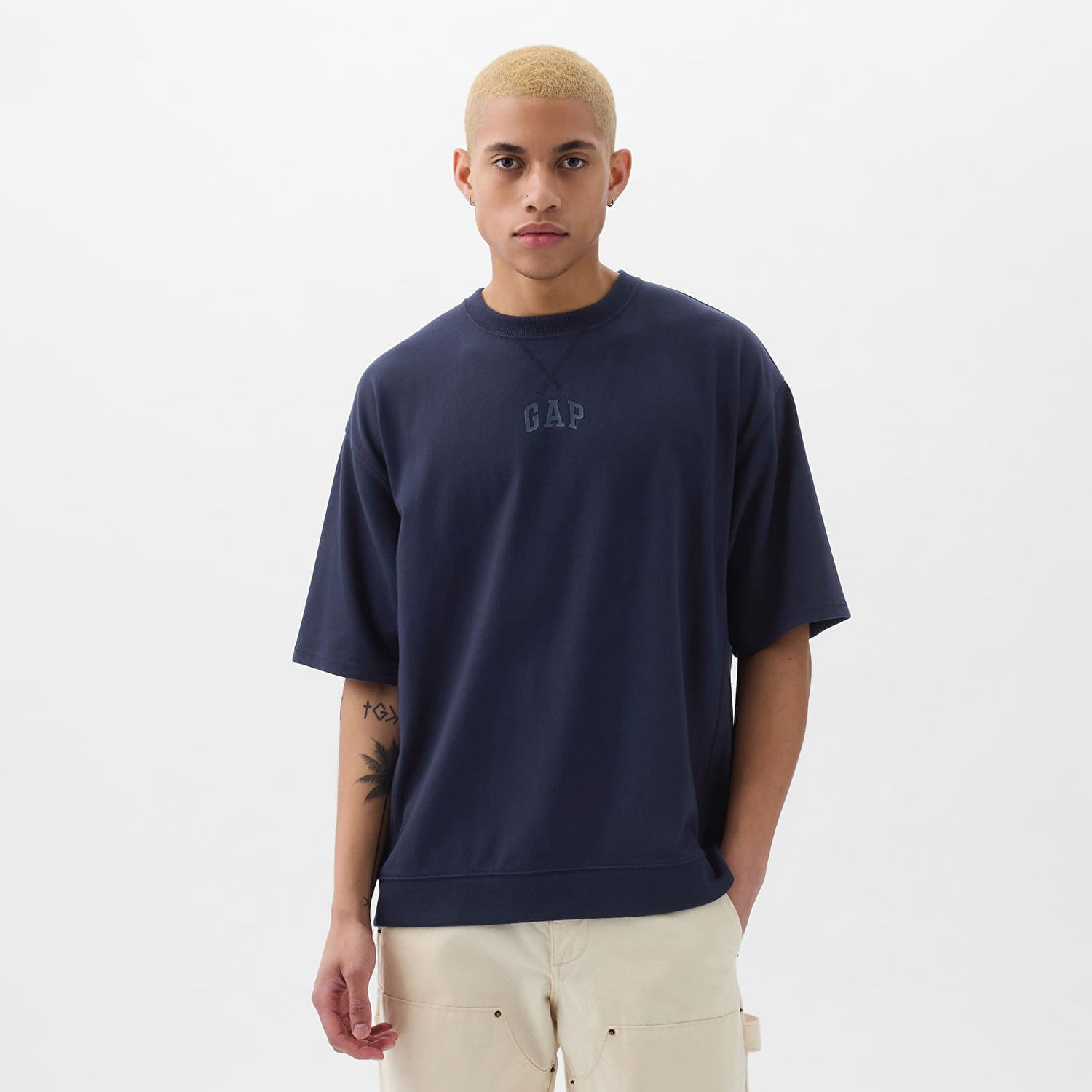 Тениска GAP Micro Logo Tee Navy Uniform Тъмно синьо | 857899-01, 0