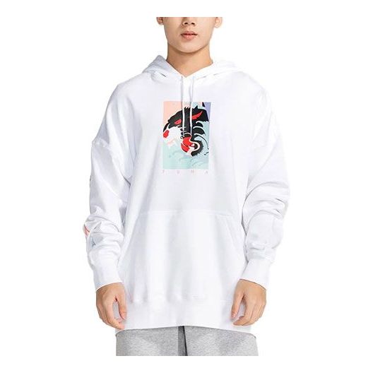 Суитчър Puma Puma Graphic Print Hoodie Бяло | 578902-02