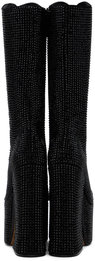 Грижа за обувките Marc Jacobs Marc Jacobs 'The Rhinestone Kiki' Knee-High Platform Boots Черно | 2P4FBO001F19, 1