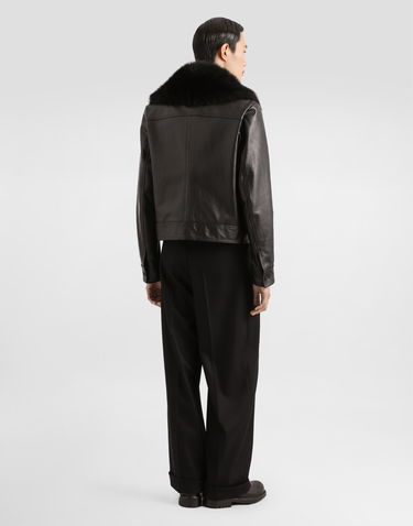 Панталони Dolce & Gabbana Dolce & Gabbana Pleated Wide-Leg Cuffed Hem Wool Trousers 50 Черно | GP168THU2A8N0000_1, 2