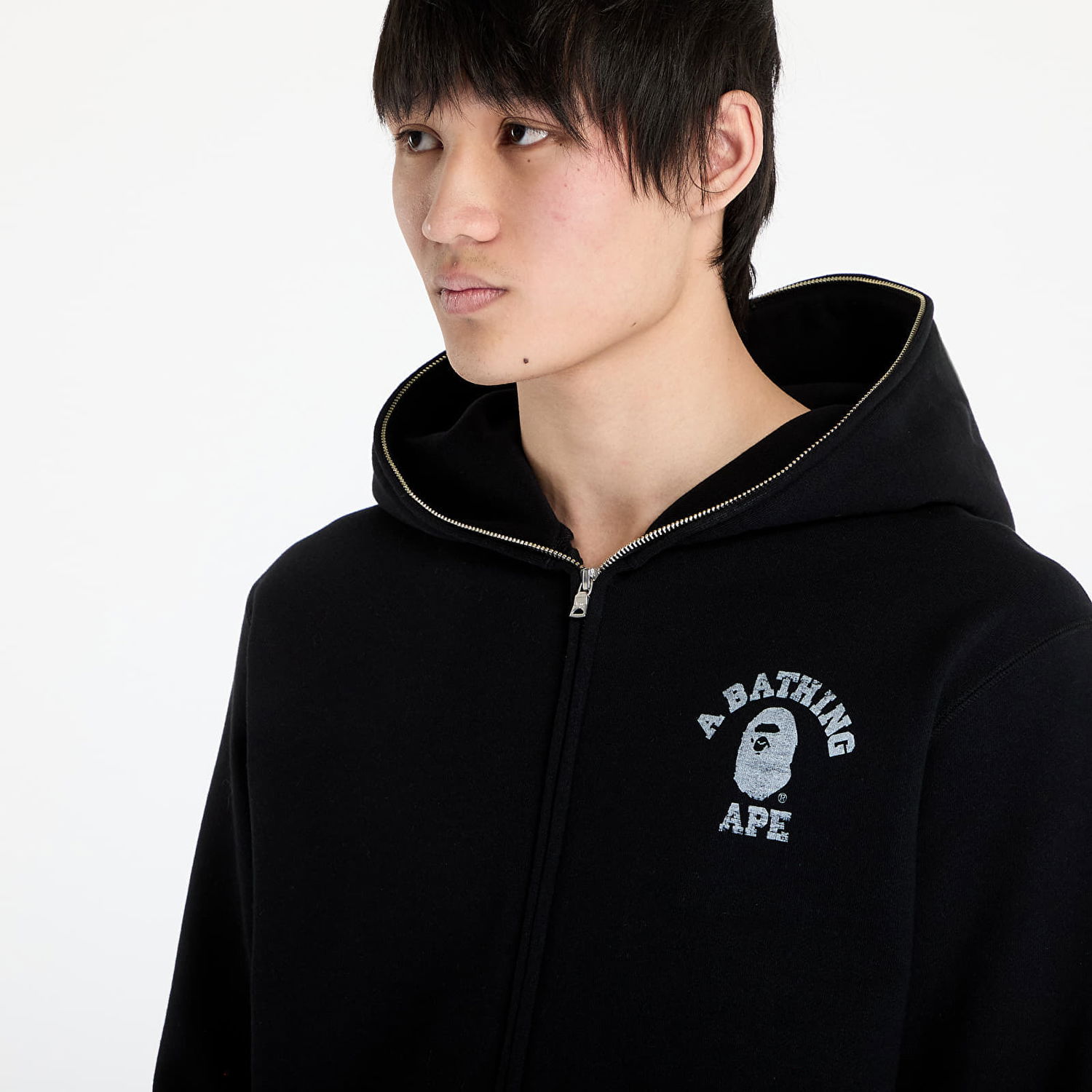 Суитчър BAPE Over Print Full Zip Hoodie Черно | 001ZPK801002M BLK, 1