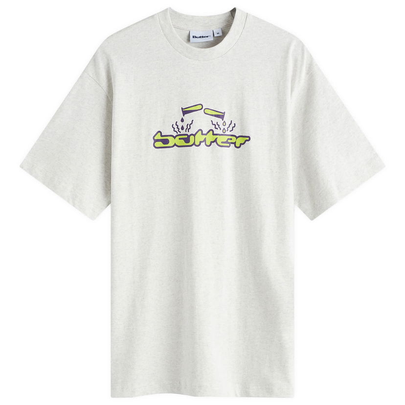 Тениска Butter Goods Corrosive T-Shirt Ash Large Сиво | BG243103-ASH