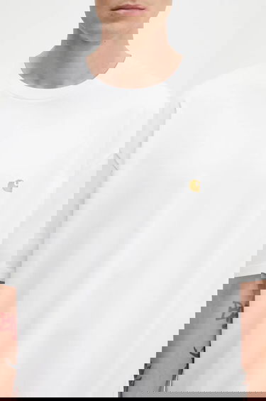 Тениска Carhartt WIP Chase T-Shirt Бяло | I026391.WHITE.GOLD, 2