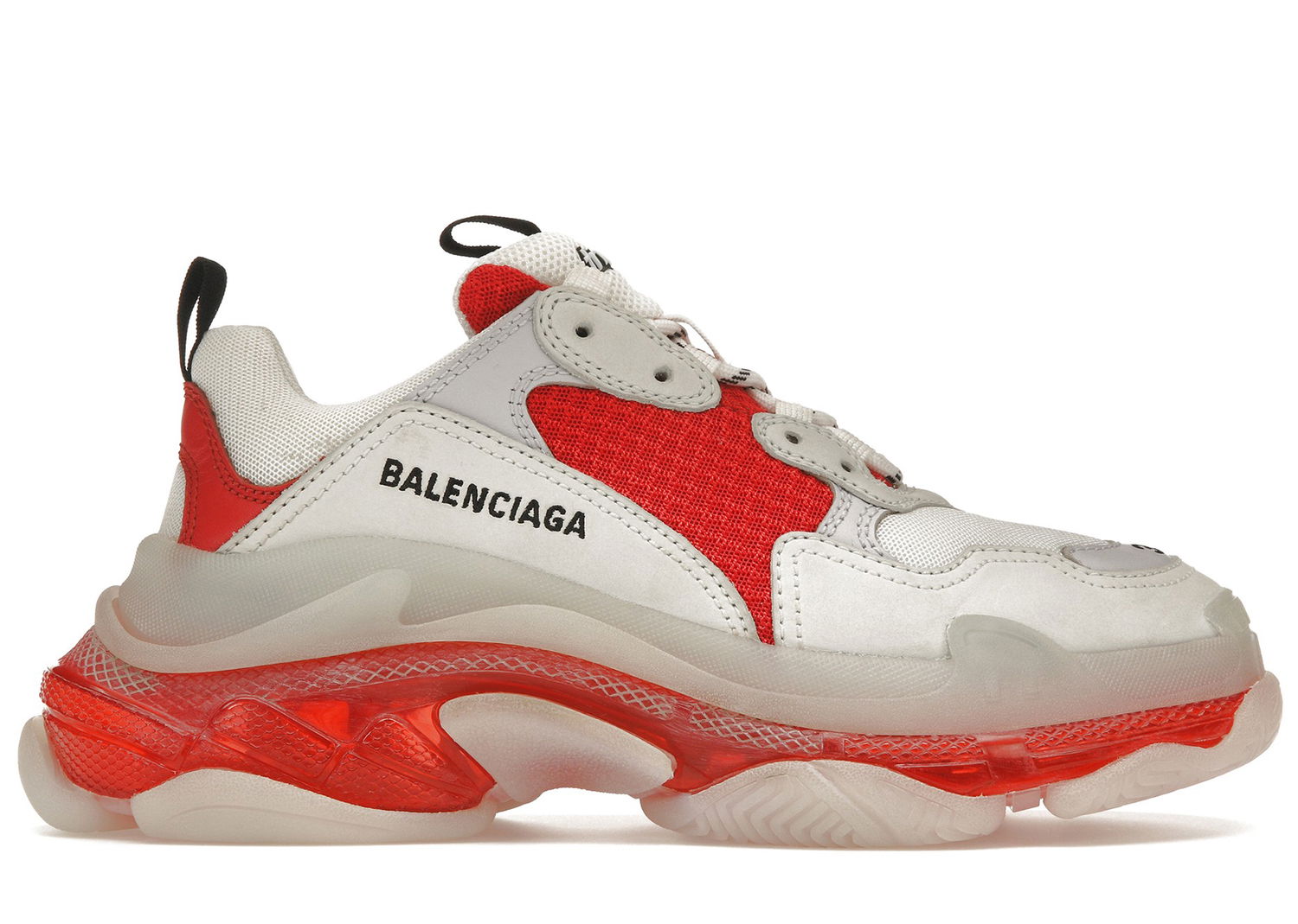 Кецове и обувки Balenciaga Triple S Clear Sole White Red Червено | 544351 W09OH 6506, 0