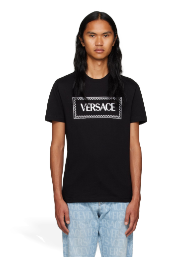 Тениска Versace Embroidered Черно | 1011694_1A08584