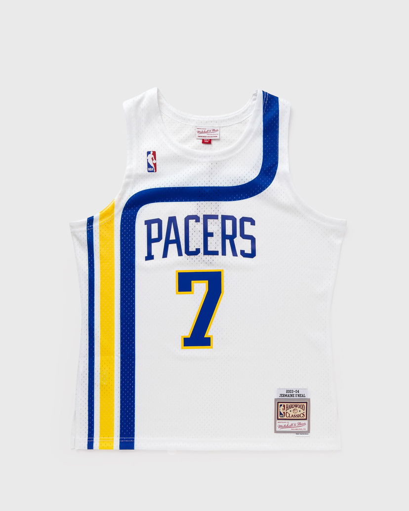 Фланелка Mitchell & Ness NBA SWINGMAN JERSEY INDIANA PACERS HWC 2003-04 JERMAINE O'NEAL #7 Бяло | SMJY6148-IPA03JONWHIT