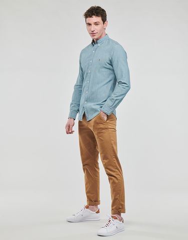 Риза Polo by Ralph Lauren CHEMISE COUPE SLIM DENIM SHIRT Синьо | 710548538001-NOS, 2
