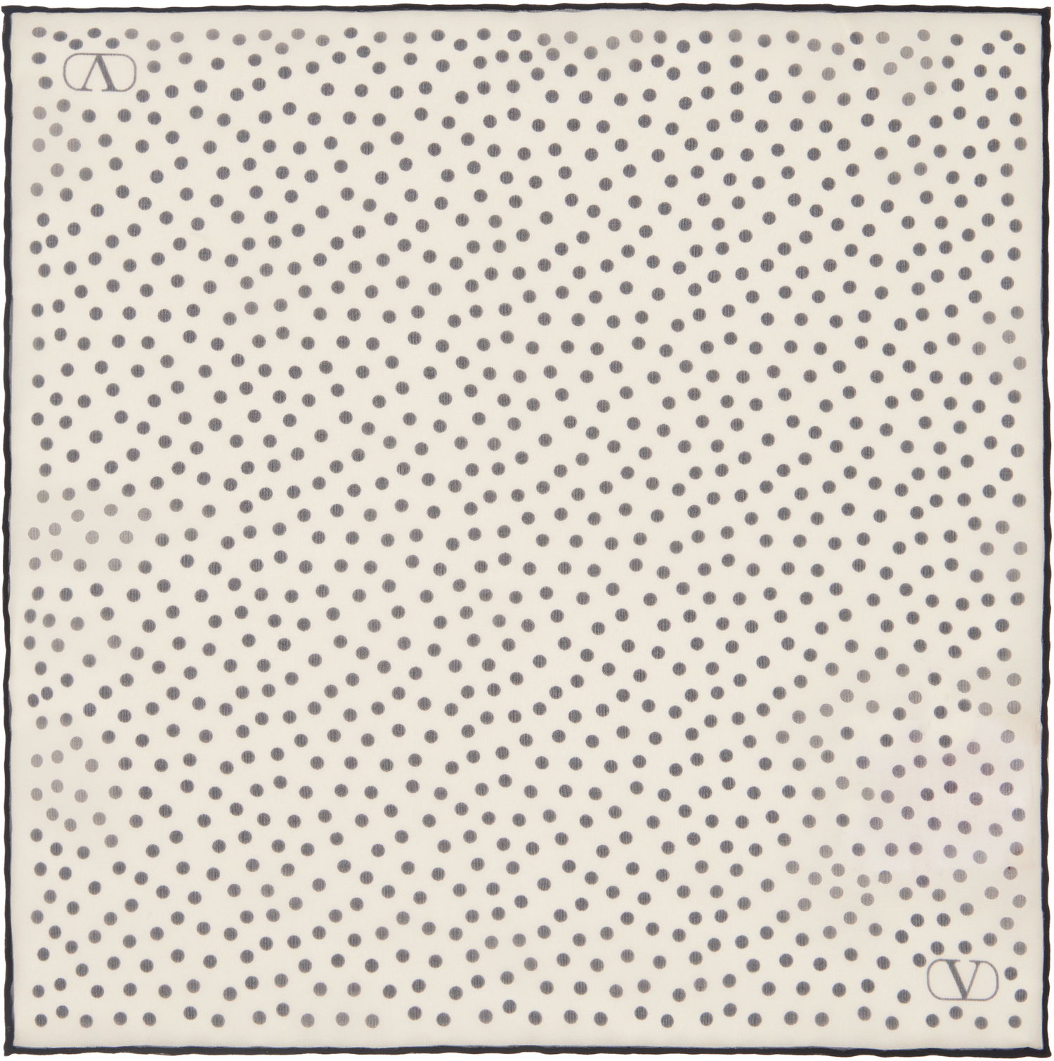 Шал Valentino Valentino Garavani Chez Silk Pocket Square with Polka Dots Бяло | 6W0EX002XFR, 0