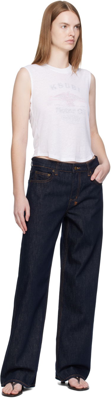 Потник Ksubi Ksubi Motor Oil Moss Cropped Tank Top Бяло | WFA25TA003, 3